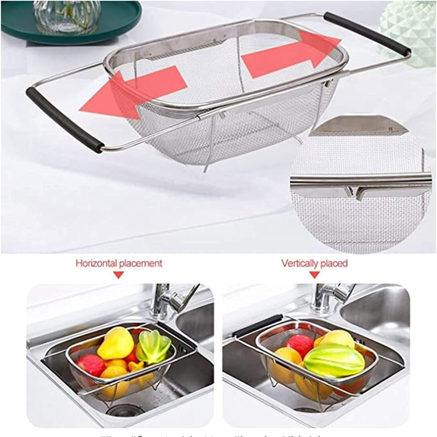 Stainless Steel Colander Oval Shape Big Size
