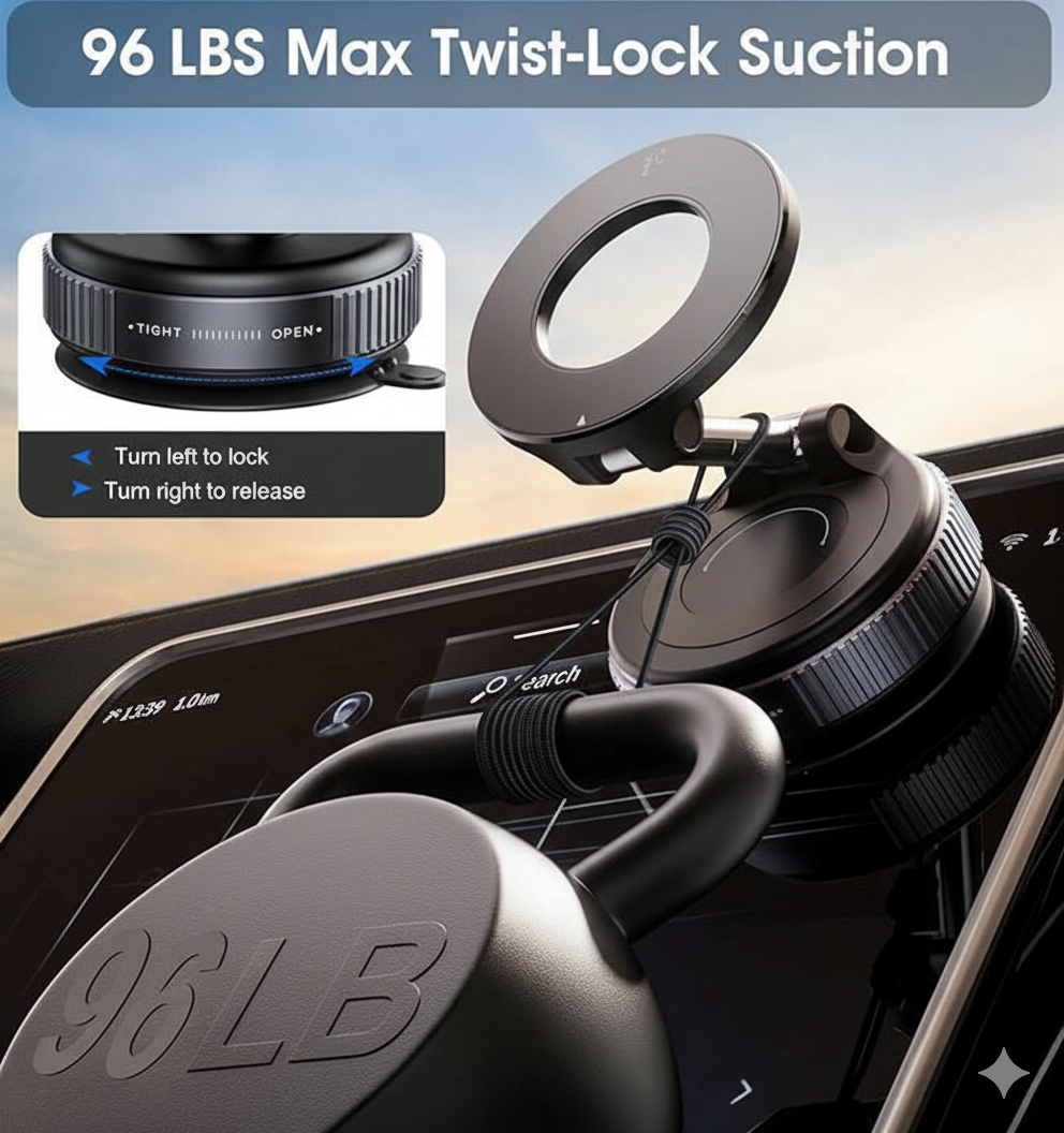 Vacuum Suction Magnetic Bracket