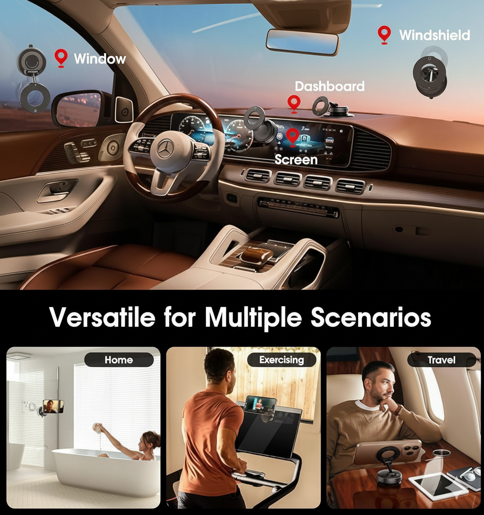 Vacuum Suction Magnetic Bracket